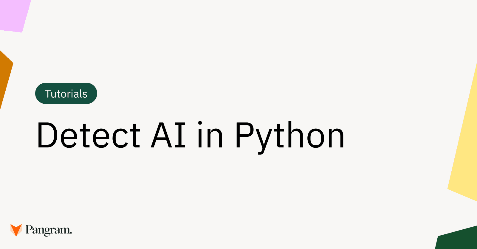 How to detect AI in Python